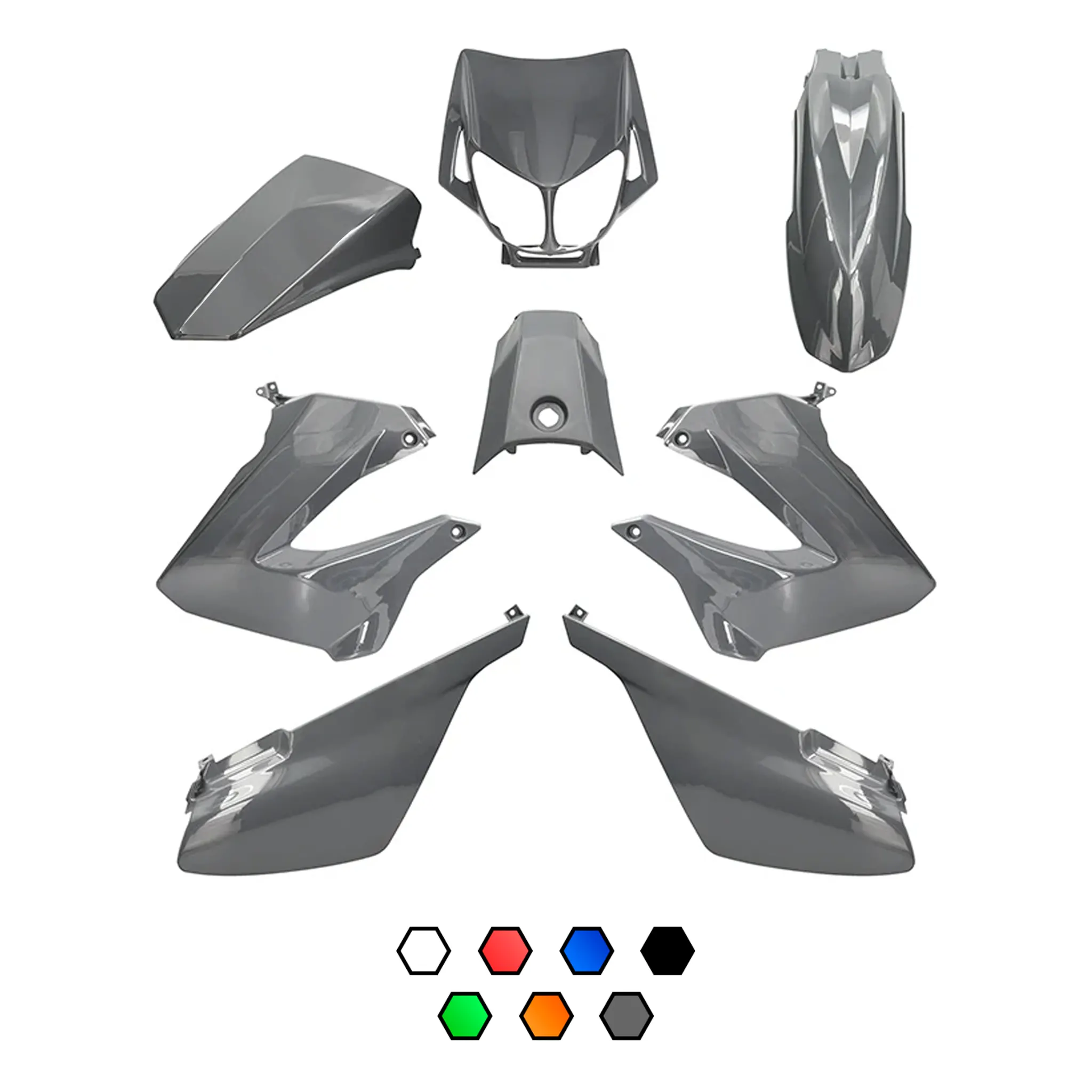 Kit Carenados Derbi Senda 00-10 8 piezas inyección AllPro