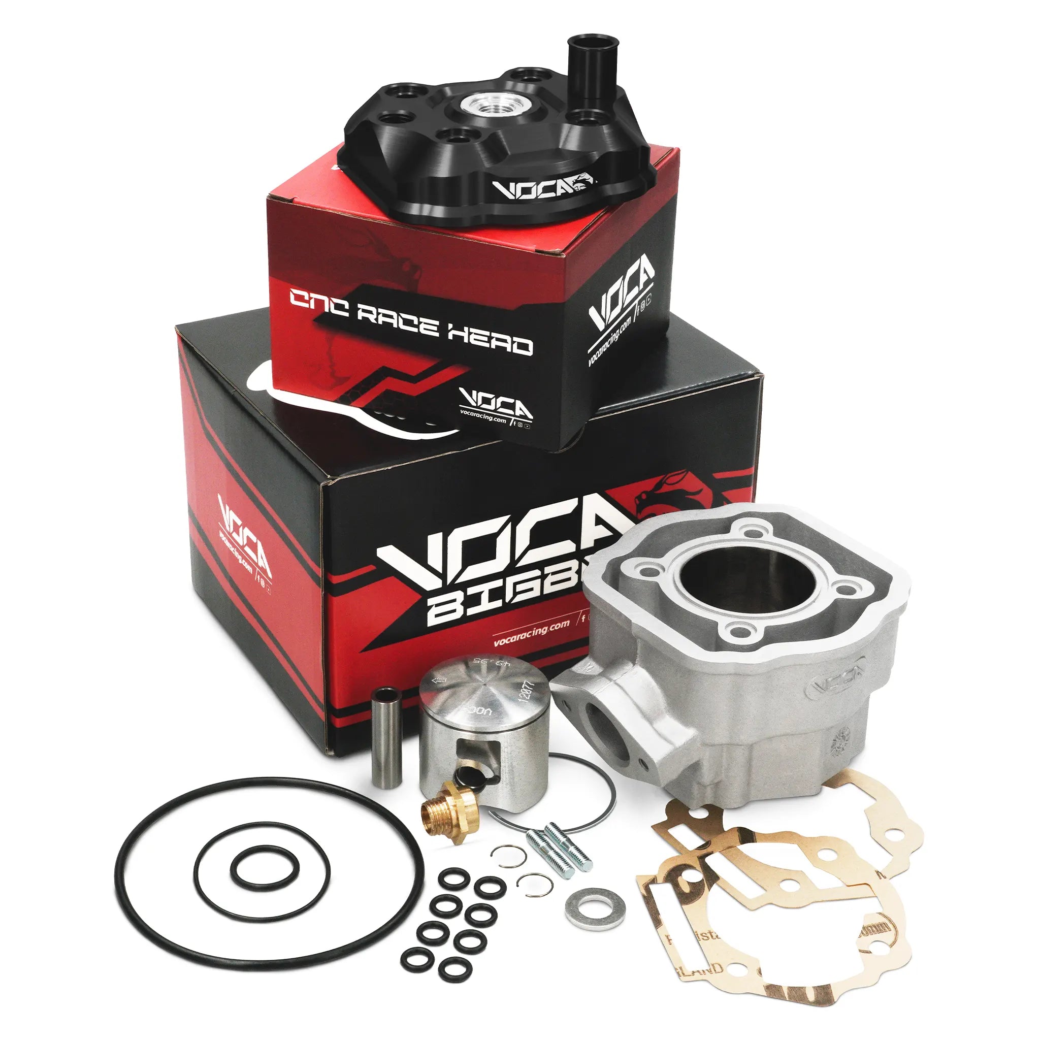 Cilindro VOCA Bestia 80cc Derbi Euro 3/4 d.50mm - Culata negra