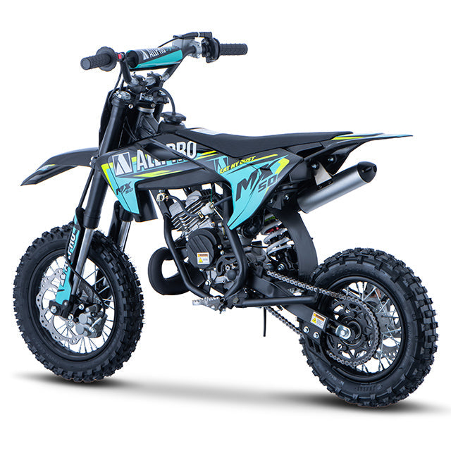 Pitbike infantil Minicross 50cc MX 2T AC llanta 12/10 Allpro - Azul