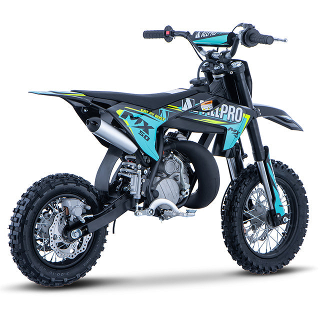 Pitbike infantil Minicross 50cc MX 2T AC llanta 12/10 Allpro - Azul