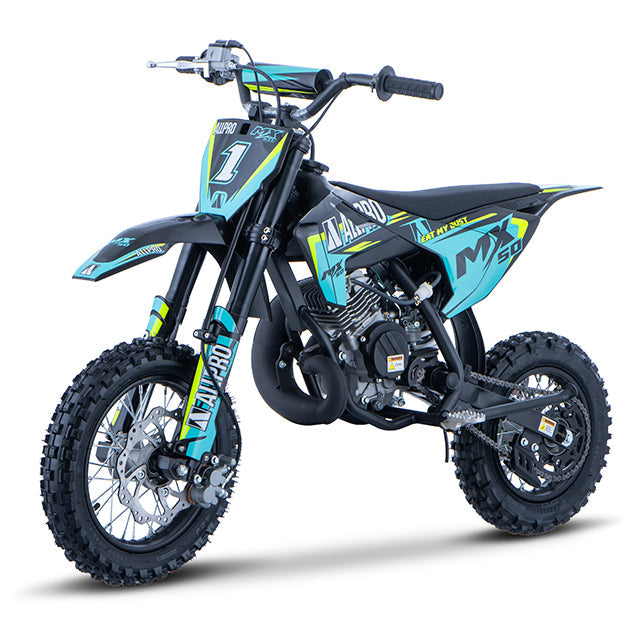 Pitbike infantil Minicross 50cc MX 2T AC llanta 12/10 Allpro - Azul