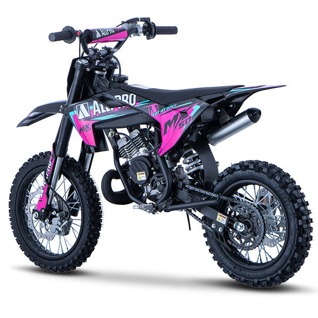 Pitbike infantil Minicross 50cc MX 2T AC llanta 14/12 AllPro - rosa