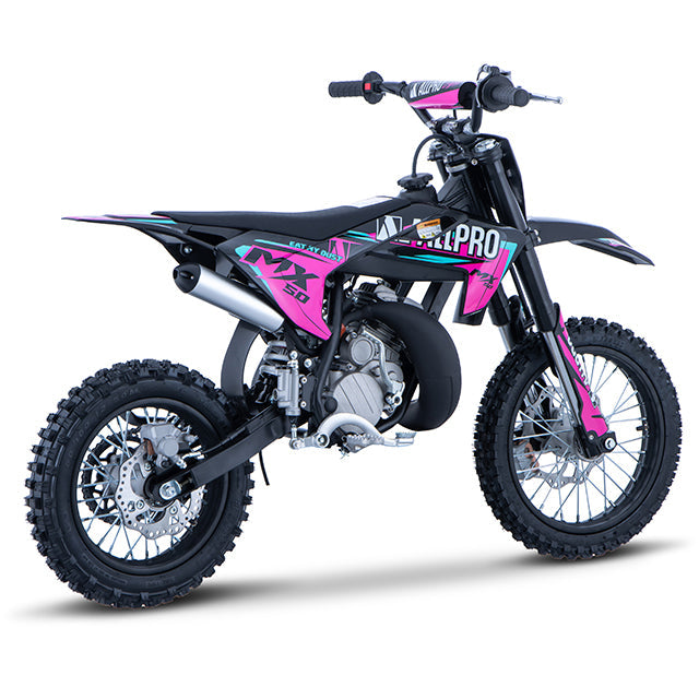 Pitbike infantil Minicross 50cc MX 2T AC llanta 14/12 AllPro - rosa
