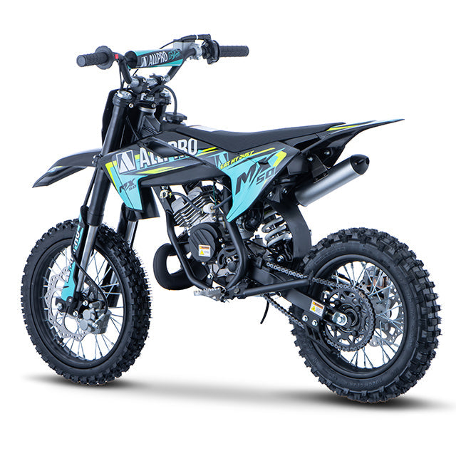 Pitbike infantil Minicross 50cc MX 2T AC llanta 14/12 AllPro - Azul