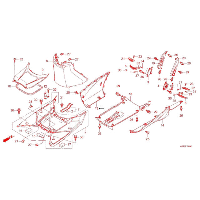Quilla derecha Honda SH 125/150 13-16 AllPro