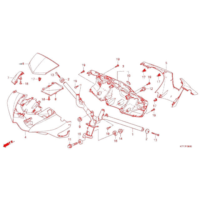 Embellecedor cubretacómetro Honda SH 125/150 17-19 AllPro - negro