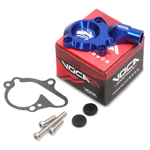 Kit tapa bomba de agua VOCA CNC Minarelli AM6 - azul